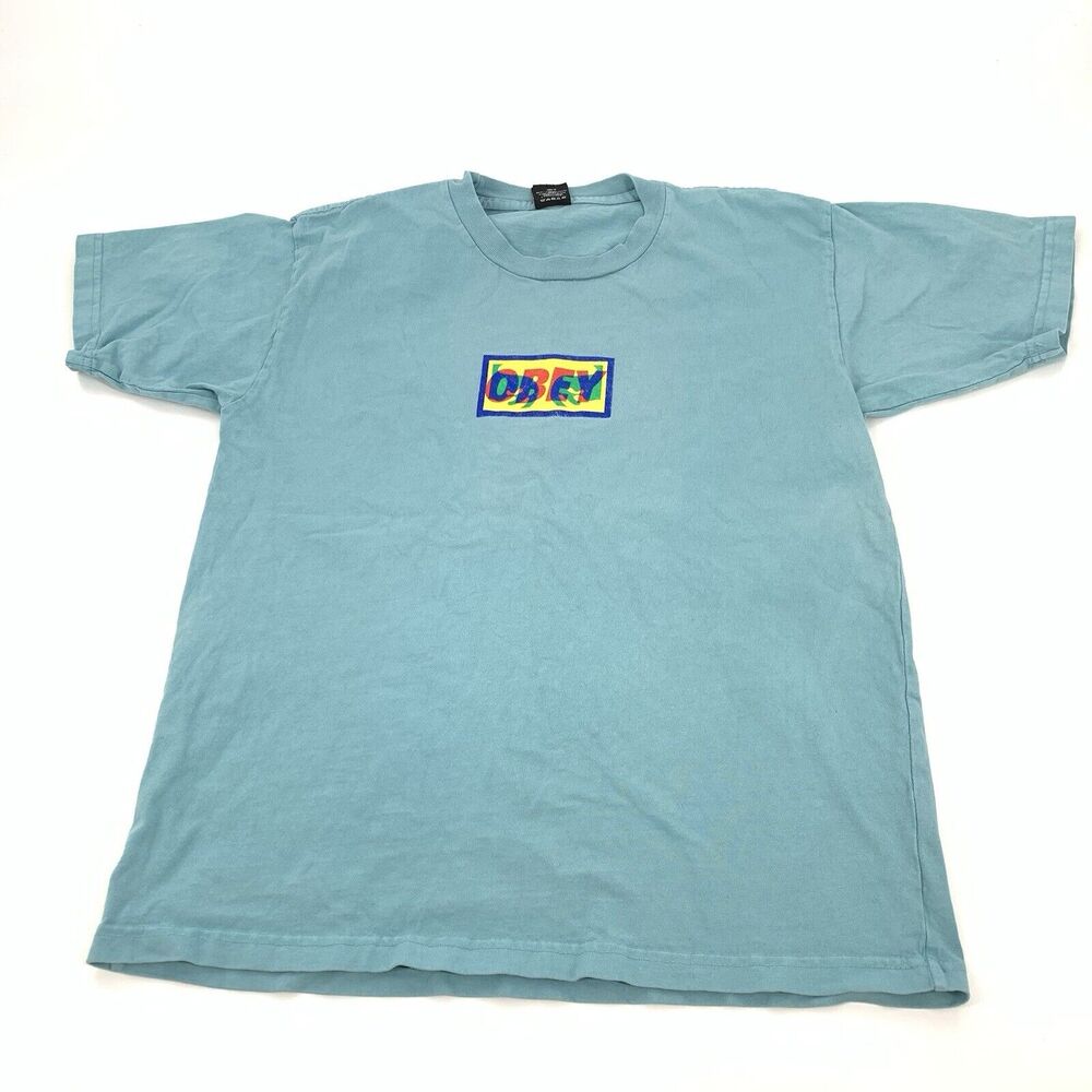 Obey Skateboard Short Sleeve Logo T-Shirt Size Small Adult Mens Light S